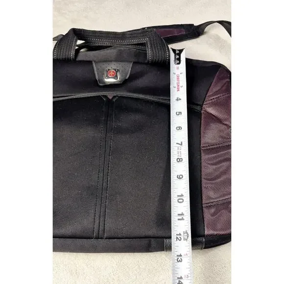 Swiss Gear Wenger padded laptop bag briefcase shoulder strap 18" x 13" black - Picture 12 of 13